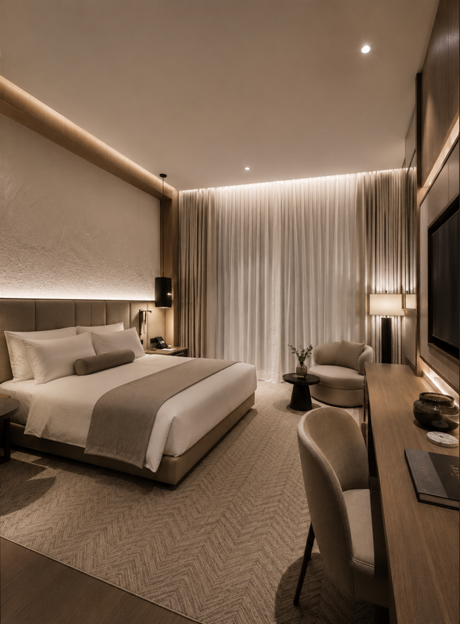 Completed bespoke hotel furniture project