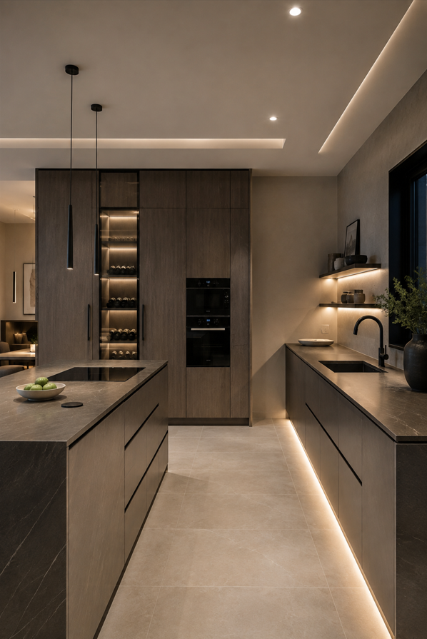 Completed bespoke kitchen and private interior project